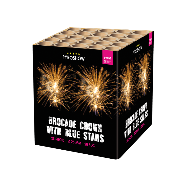 2665 - BROCADE CROWN WITH BLUE STARS & TAIL